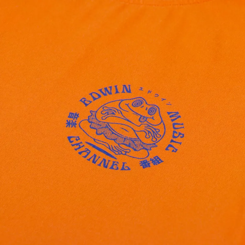 Edwin Music Channel T Shirt Orange Tiger-5