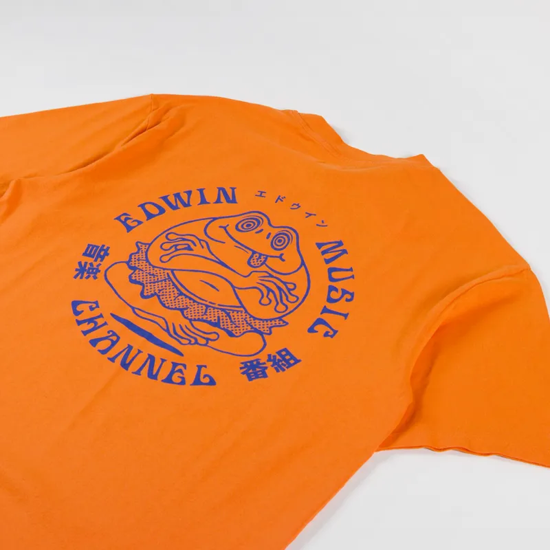 Edwin Music Channel T Shirt Orange Tiger-2