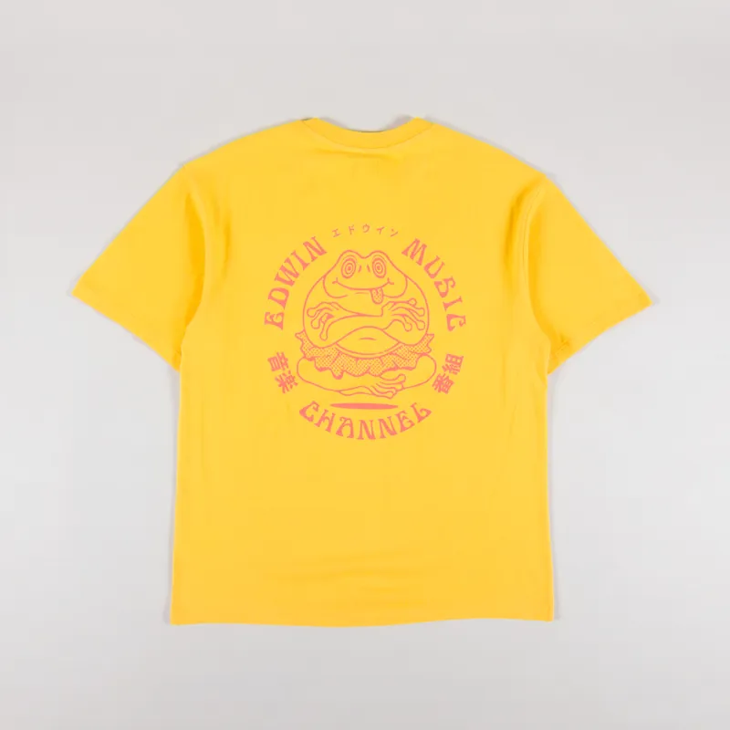 Edwin Music Channel T Shirt Lemon Chrome