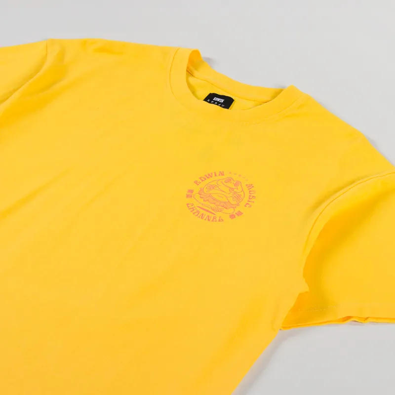 Edwin Music Channel T Shirt Lemon Chrome-3