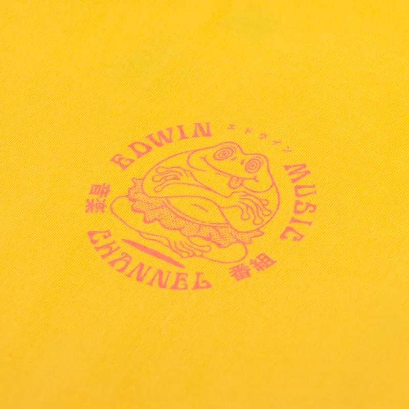 Edwin Music Channel T Shirt Lemon Chrome-5