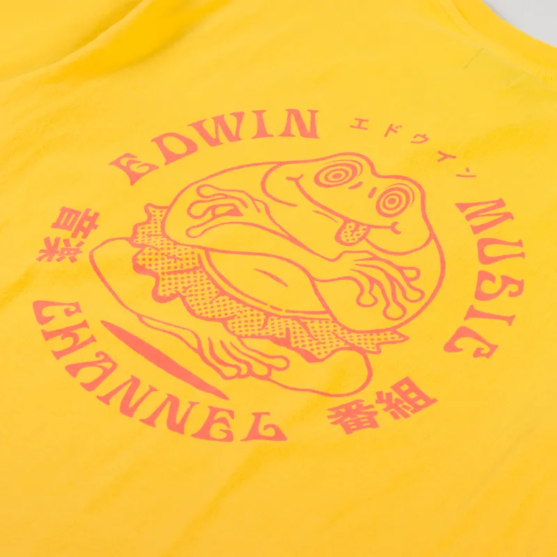 Edwin Music Channel T Shirt Lemon Chrome-4