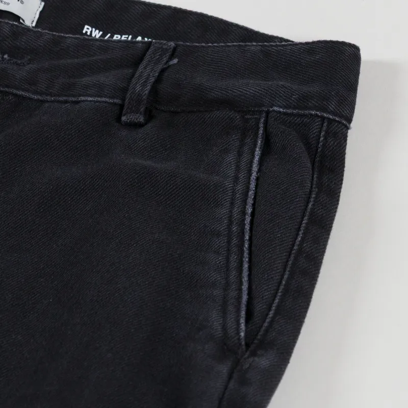 Carhartt WIP Womens Pierce Pant Straight Black Stone Washed-8
