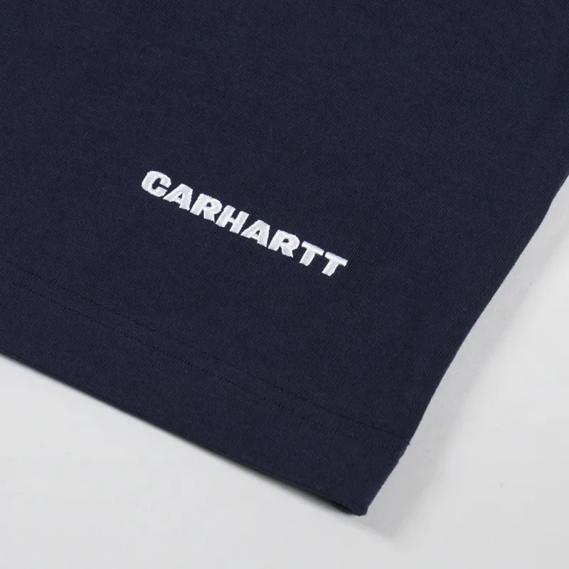 Carhartt WIP Link Script T Shirt Dark Navy White-2