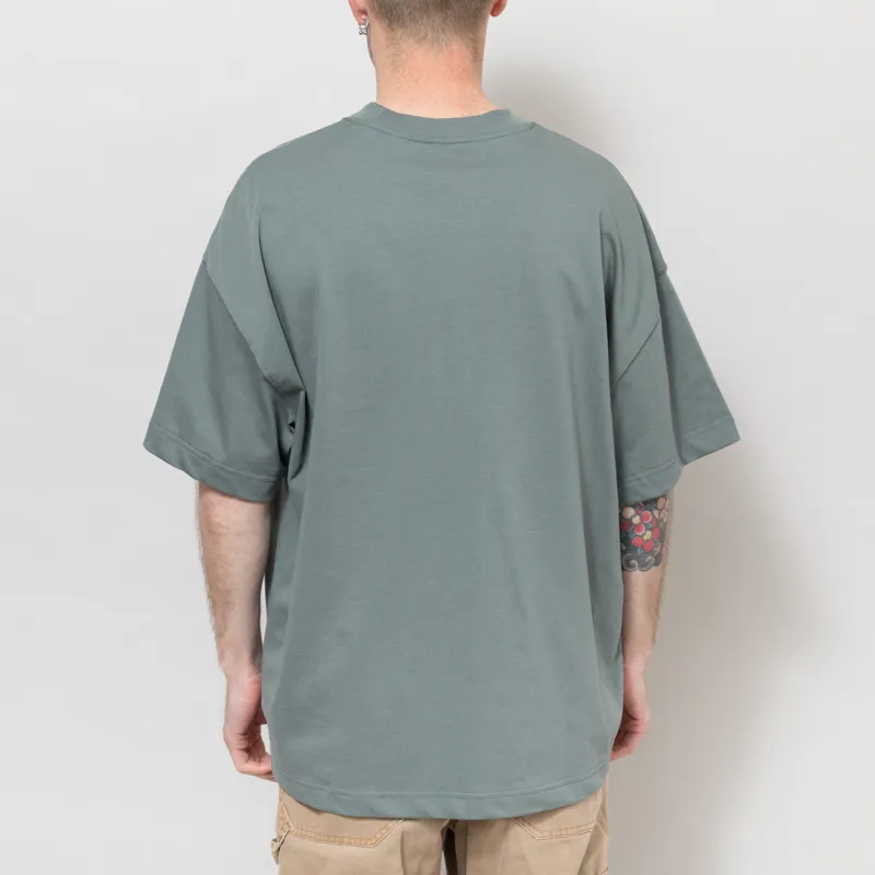 Carhartt WIP Link Script T Shirt Velvet Green White-3