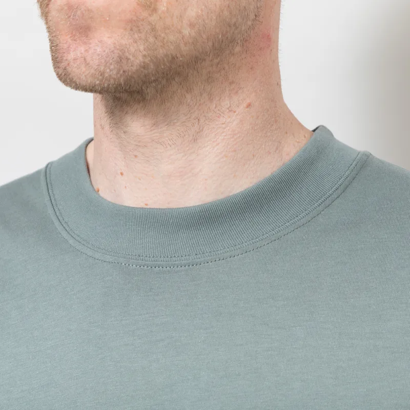 Carhartt WIP Link Script T Shirt Velvet Green White-5