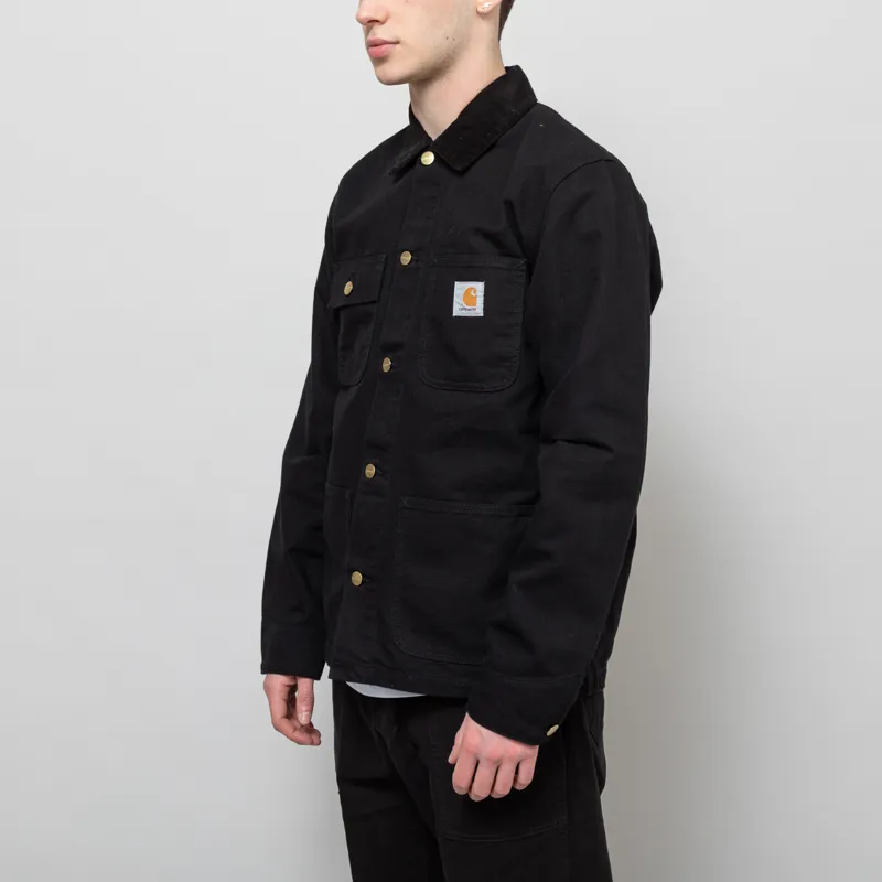 Carhartt WIP Michigan Summer Coat Black Rinsed-1