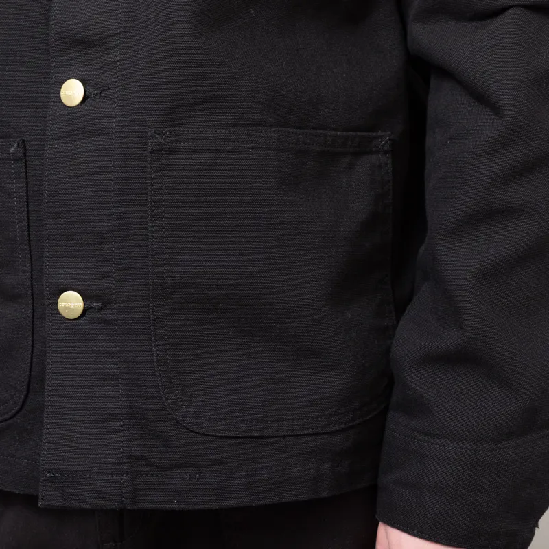 Carhartt WIP Michigan Summer Coat Black Rinsed-6