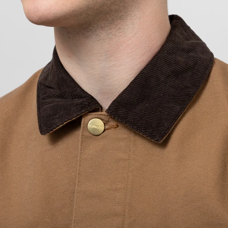 Carhartt WIP Michigan Summer Coat Hamiliton Brown Tobacco Rinsed-5
