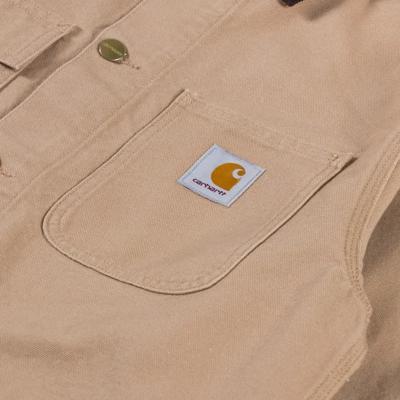 Carhartt WIP Michigan Coat Dusty H Brown Tobacco Rinsed-8