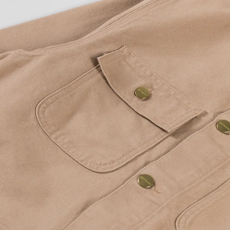 Carhartt WIP Michigan Coat Dusty H Brown Tobacco Rinsed-10