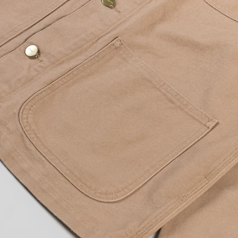 Carhartt WIP Michigan Coat Dusty H Brown Tobacco Rinsed-7