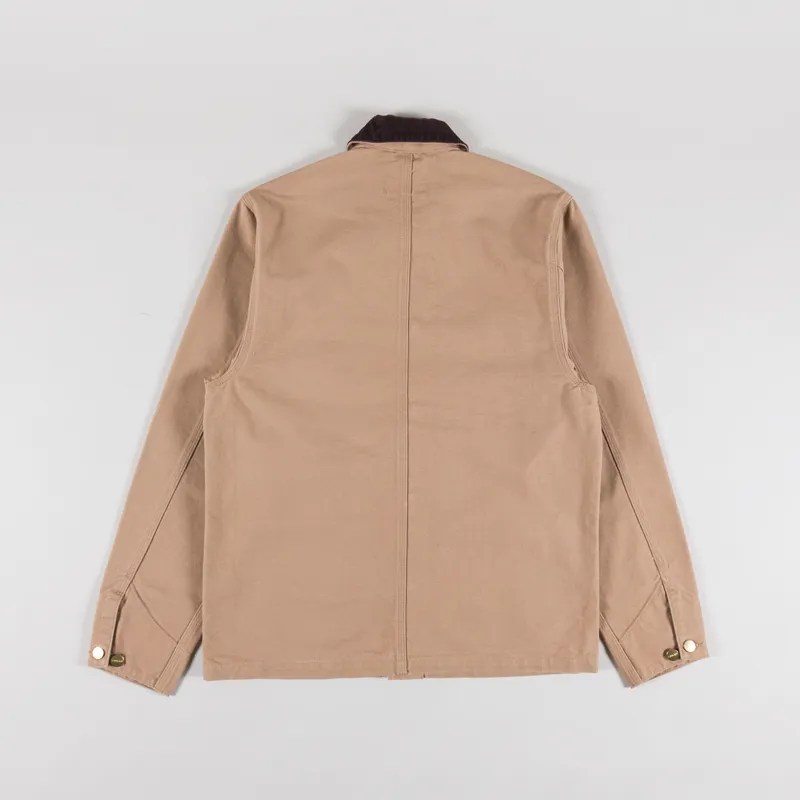 Carhartt WIP Michigan Coat Dusty H Brown Tobacco Rinsed-2