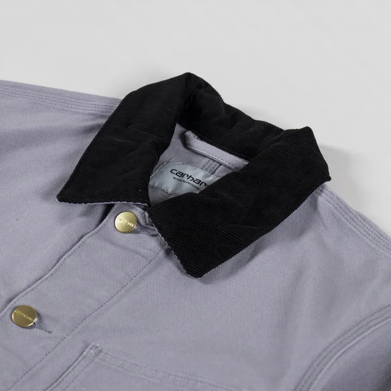 Carhartt WIP Mens Michigan Chore Coat Yosemite Grey Black Carhartt WIP Mens Michigan Chore Coat Yosemite Grey Black