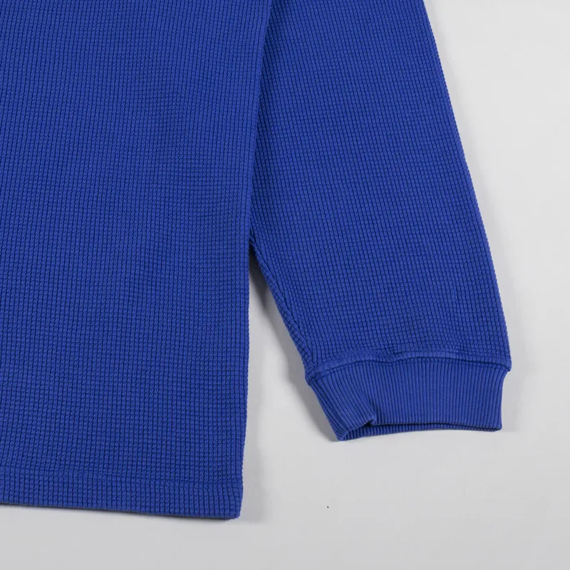 Edwin Waffle Dizzy Long Sleeve T Shirt Deep Ultramarine-7