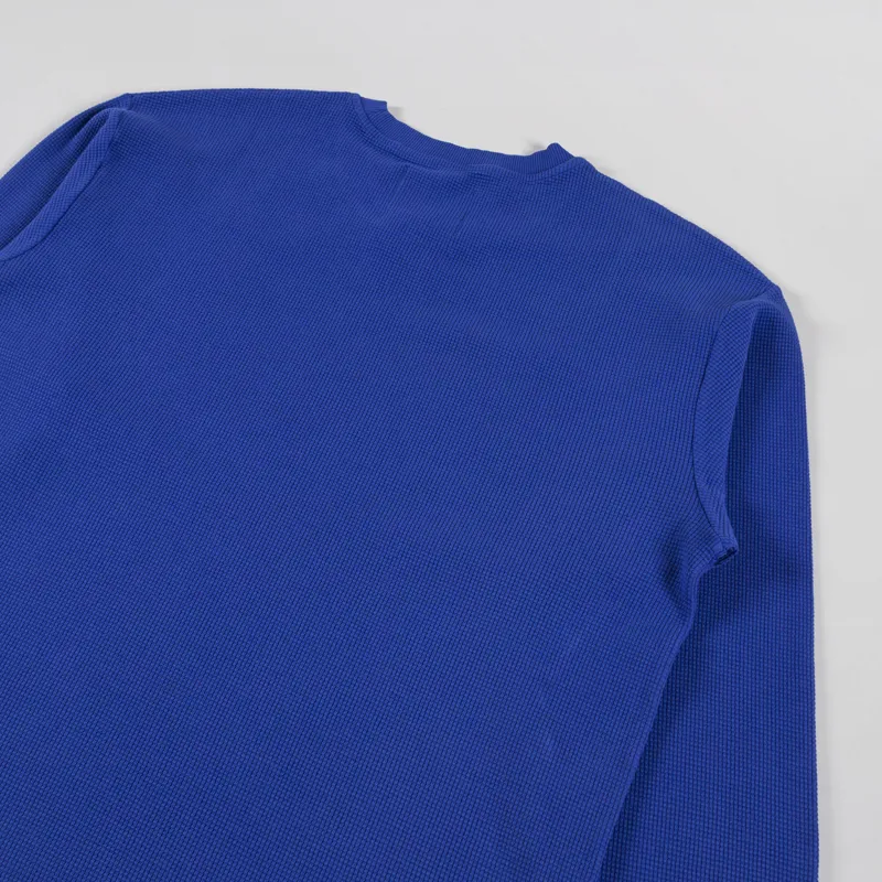 Edwin Waffle Dizzy Long Sleeve T Shirt Deep Ultramarine-3