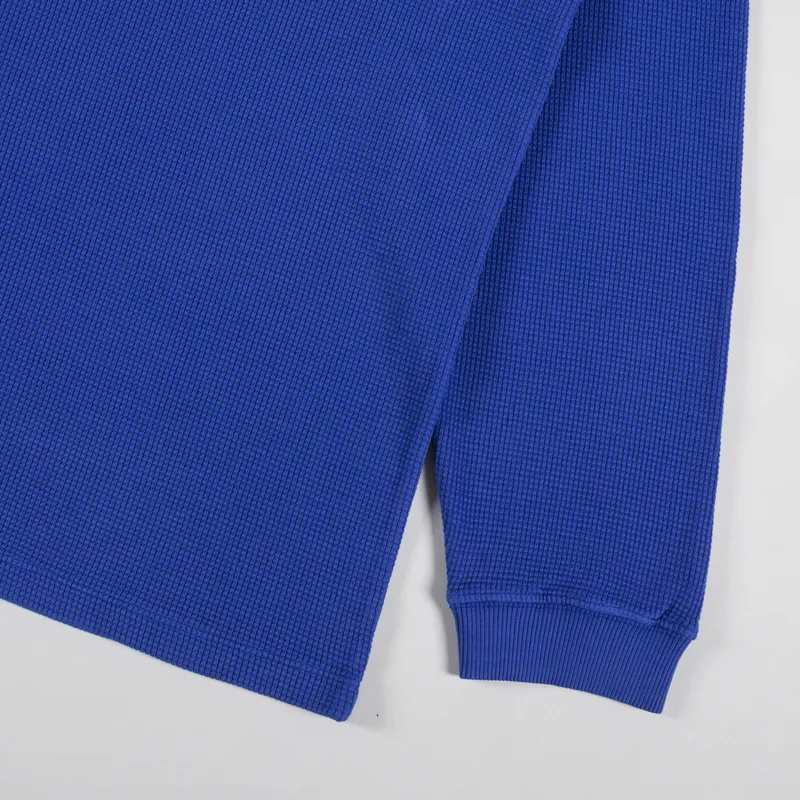 Edwin Waffle Dizzy Long Sleeve T Shirt Deep Ultramarine-8