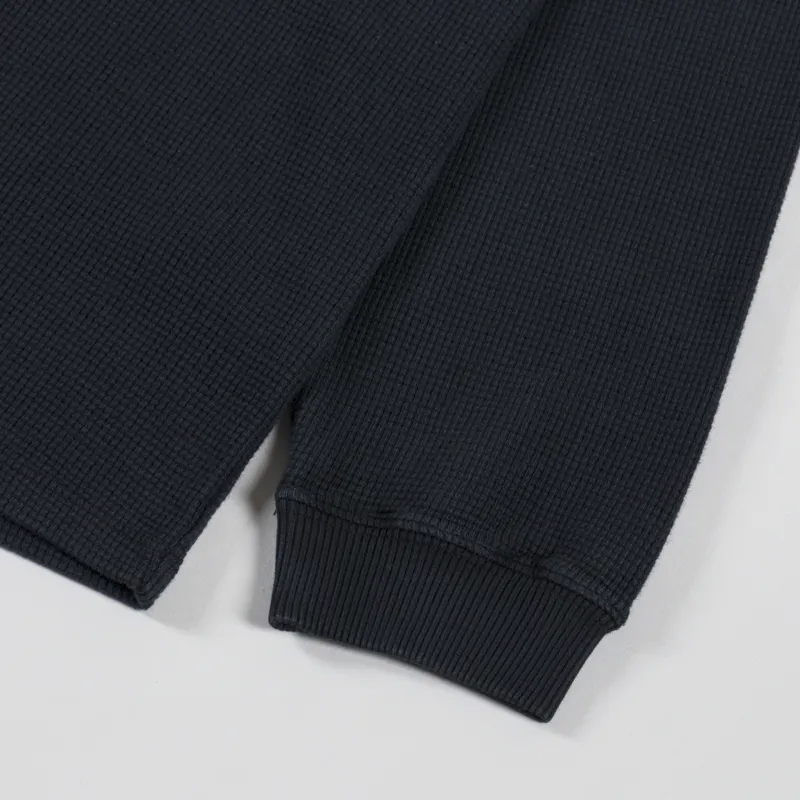 Edwin Waffle Dizzy Long Sleeve T Shirt Black-5