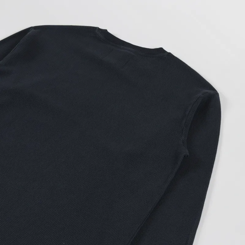 Edwin Waffle Dizzy Long Sleeve T Shirt Black-3