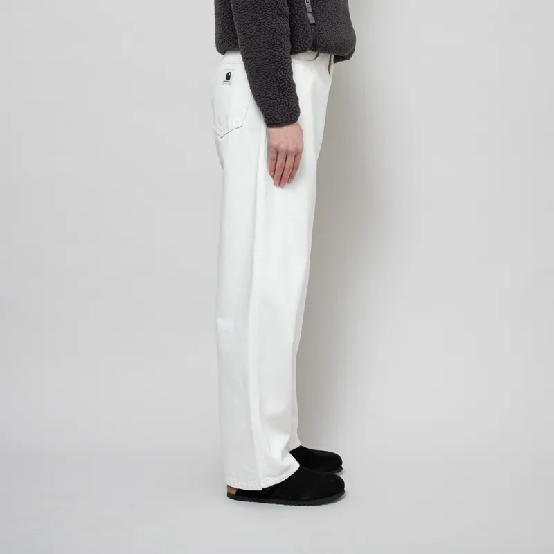 Carhartt WIP Womens Brandon Pant White Rinsed Smith Denim-4