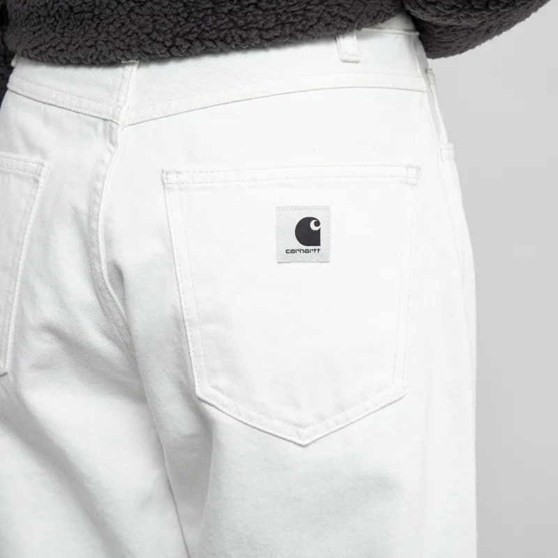 Carhartt WIP Womens Brandon Pant White Rinsed Smith Denim-7