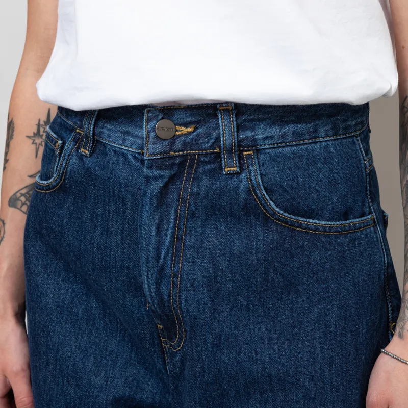 Carhartt WIP Womens Brandon Shorts Blue Stone Washed-5