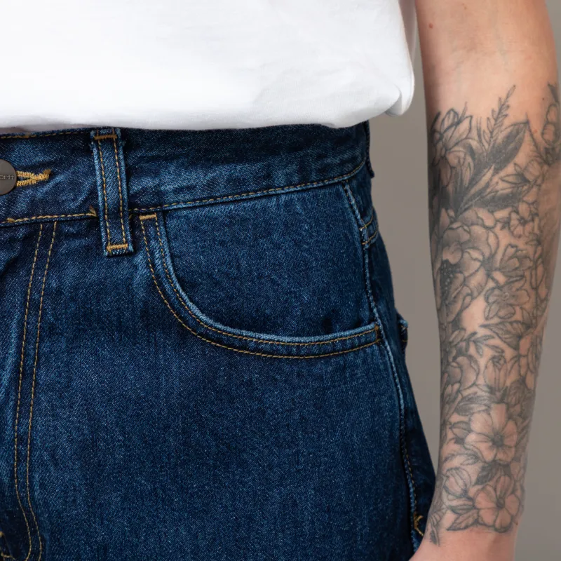 Carhartt WIP Womens Brandon Shorts Blue Stone Washed-8