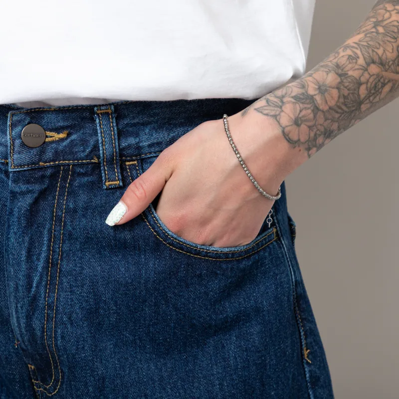 Carhartt WIP Womens Brandon Shorts Blue Stone Washed-9