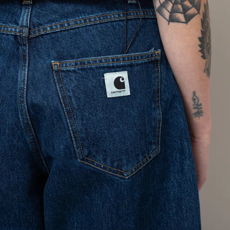 Carhartt WIP Womens Brandon Shorts Blue Stone Washed-7