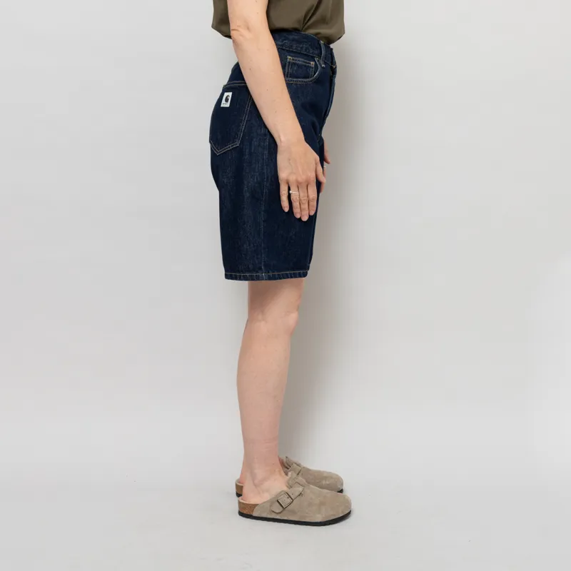 Carhartt WIP Womens Brandon Shorts Blue Rinsed-4