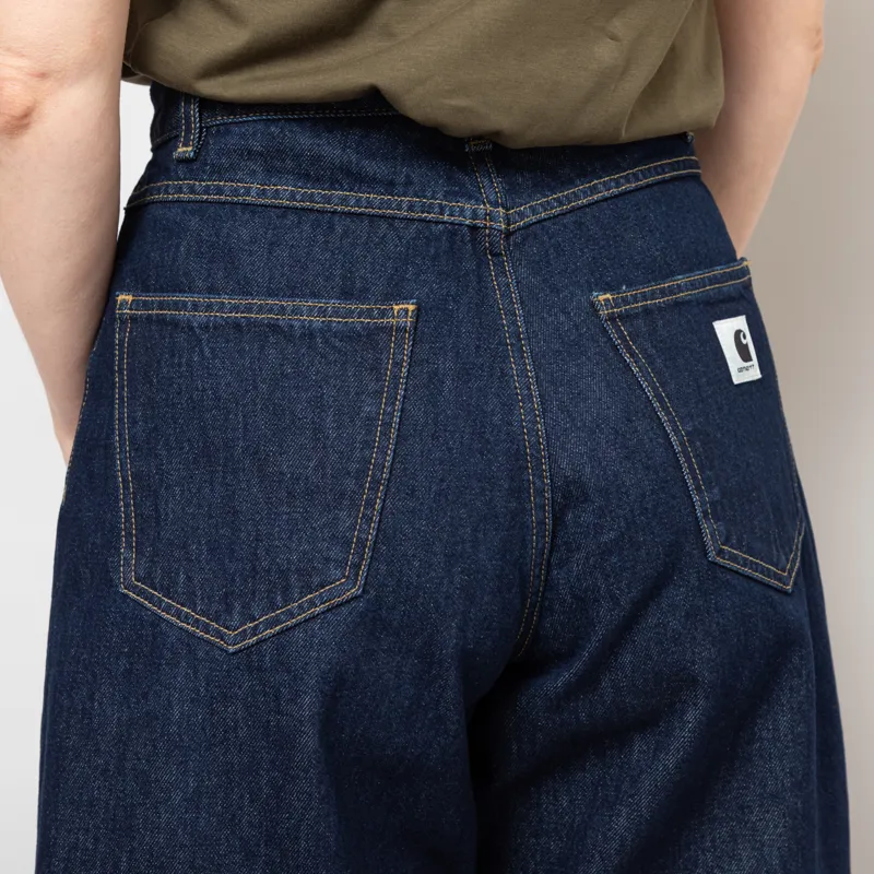 Carhartt WIP Womens Brandon Shorts Blue Rinsed-5