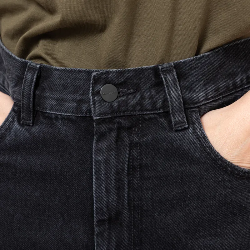 Carhartt WIP Womens Brandon Shorts Black Stone Washed-9