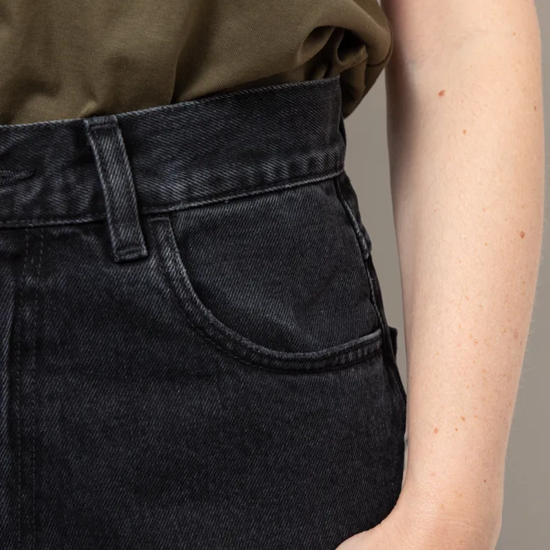 Carhartt WIP Womens Brandon Shorts Black Stone Washed-8