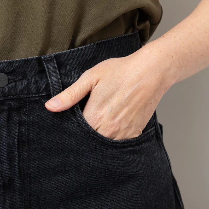 Carhartt WIP Womens Brandon Shorts Black Stone Washed-7