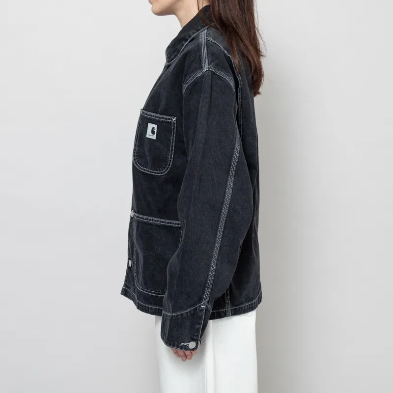 Carhartt WIP Womens OG Michigan Coat Black Stonewashed-2