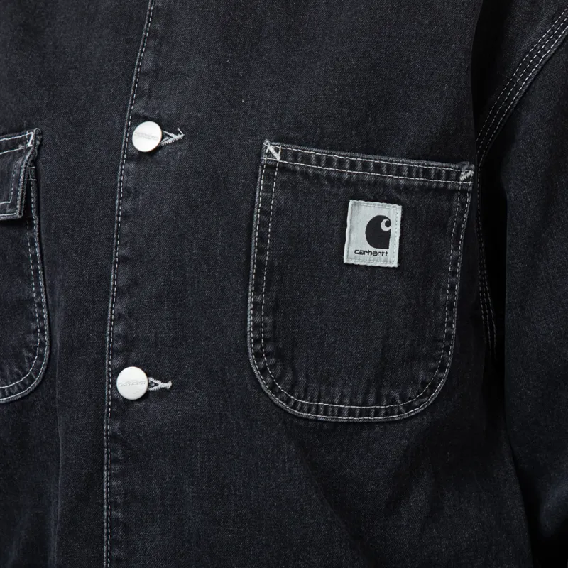 Carhartt WIP Womens OG Michigan Coat Black Stonewashed-7