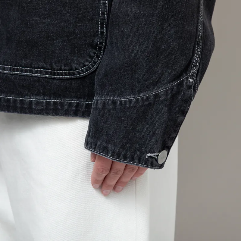 Carhartt WIP Womens OG Michigan Coat Black Stonewashed-8