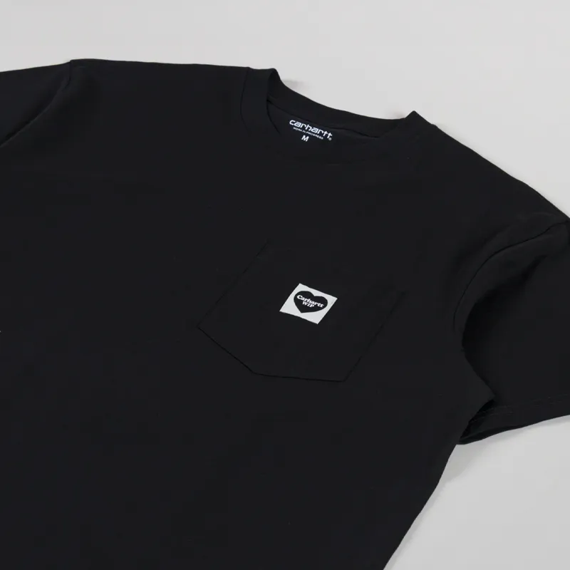 Carhartt WIP Pocket Heart T Shirt Black-1
