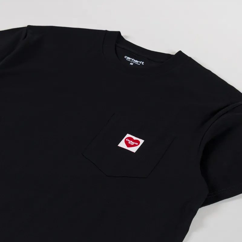 Carhartt WIP Pocket Heart T Shirt Black-1