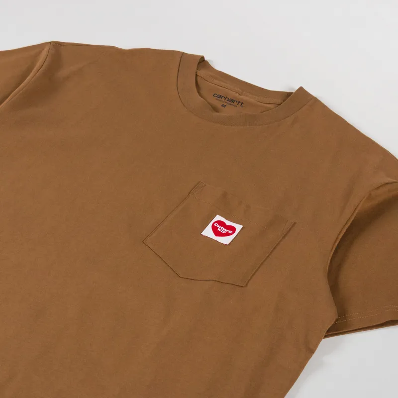 Carhartt WIP Pocket Heart T Shirt Hamilton Brown-1