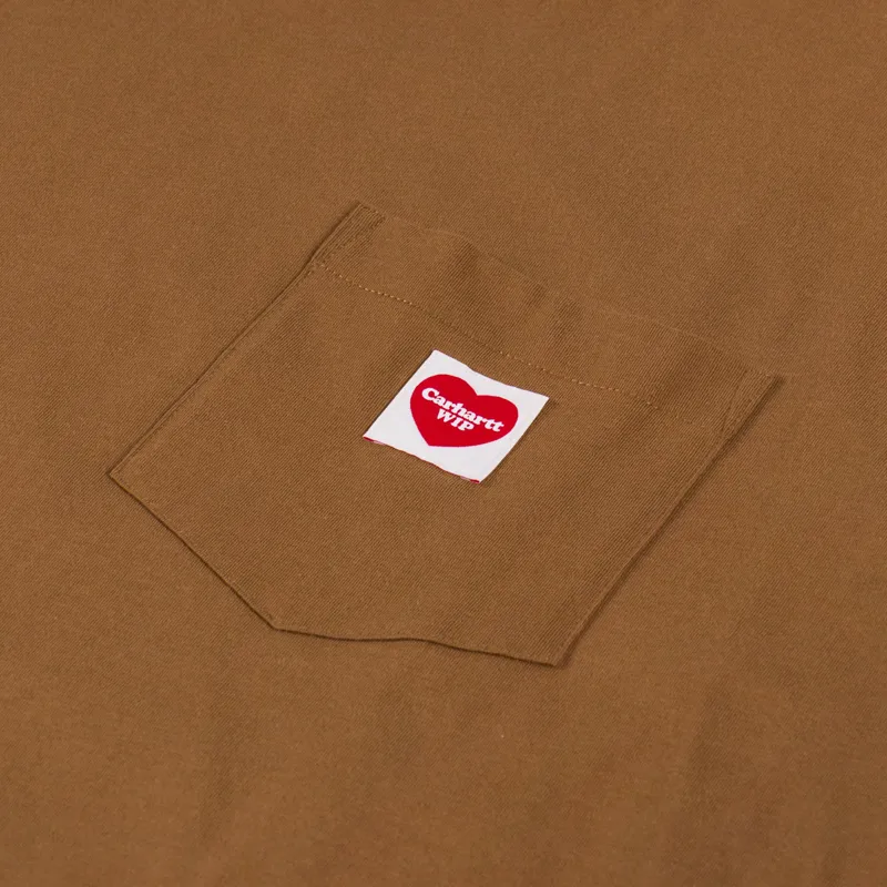 Carhartt WIP Pocket Heart T Shirt Hamilton Brown-2