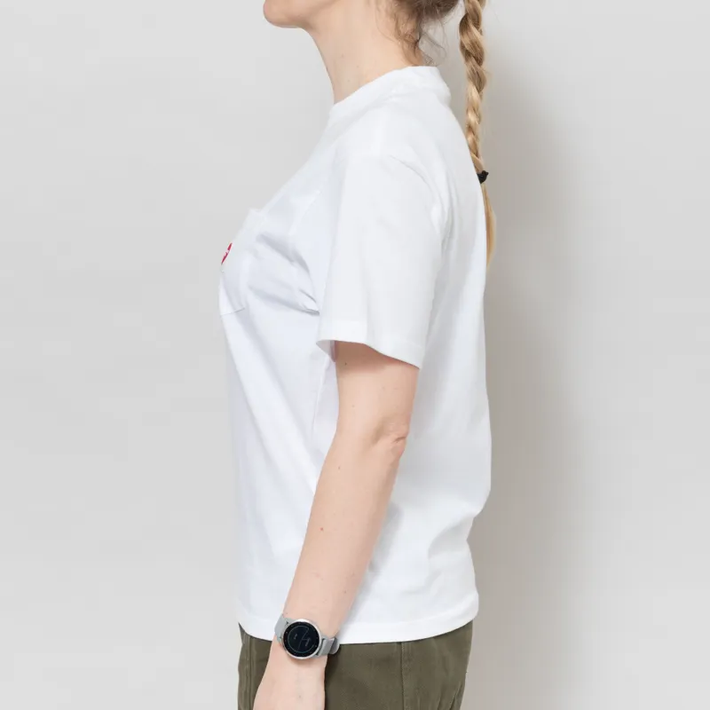 Carhartt WIP Womens Pocket Heart T Shirt White Red-2