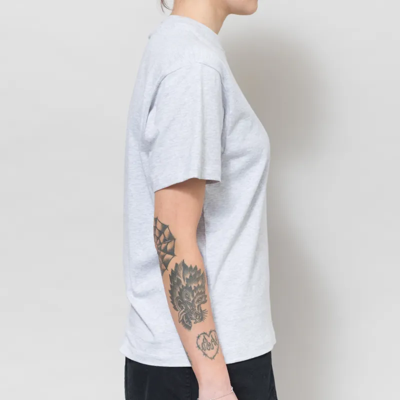 Carhartt WIP Womens Pocket Heart T Shirt Ash Heather Red-4