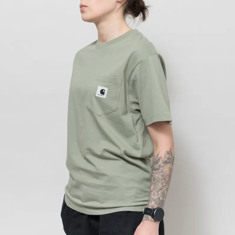 Carhartt WIP Womens Pocket T Shirt Shady Green-1