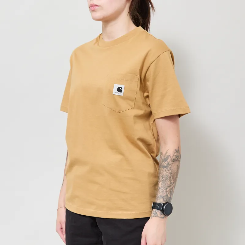 Carhartt WIP Womens Pocket T Shirt WIP Dusty H-1