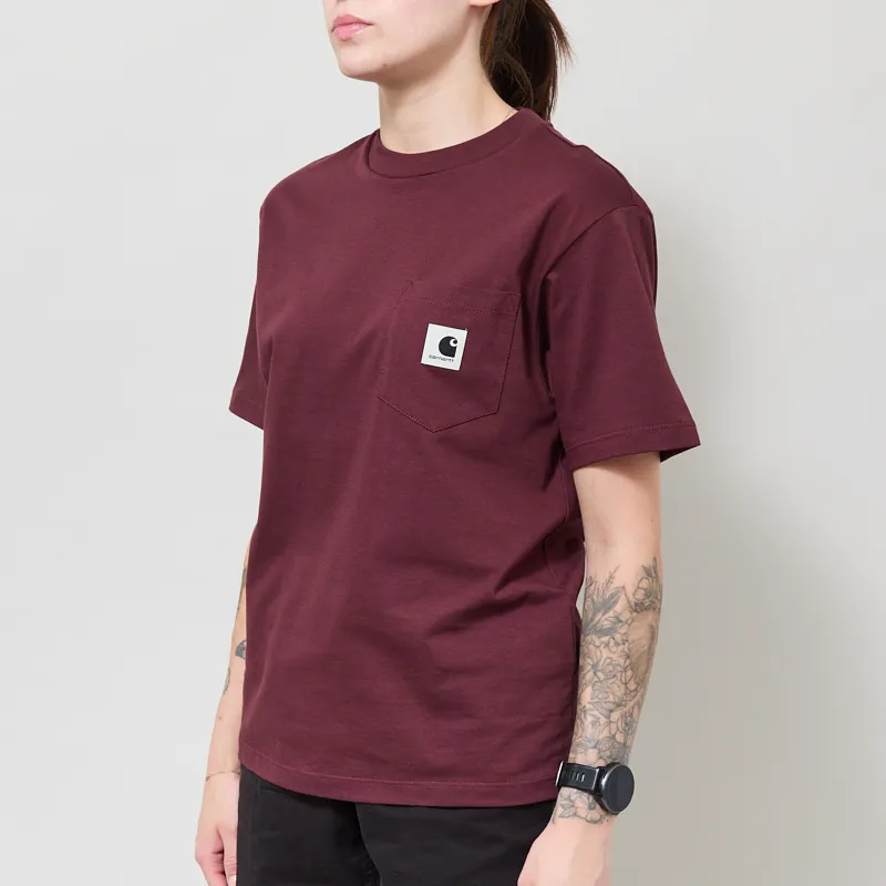Carhartt WIP Womens Pocket T Shirt Amarone-1