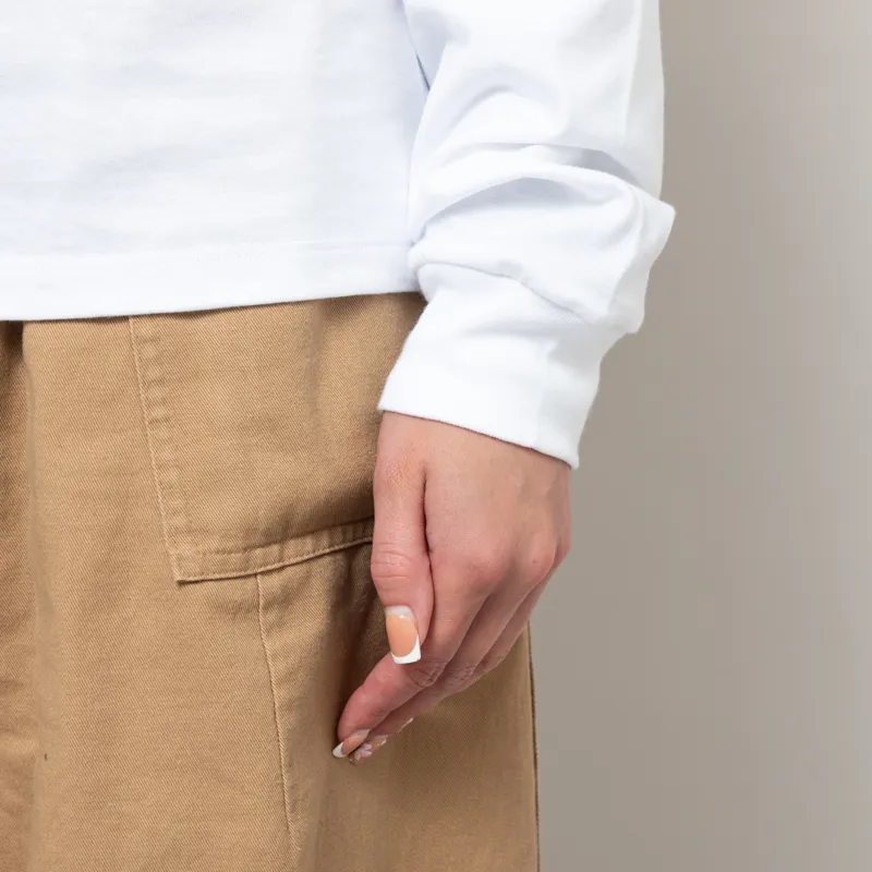 Carhartt WIP Womens Long Sleeve Pocket T Shirt White-7