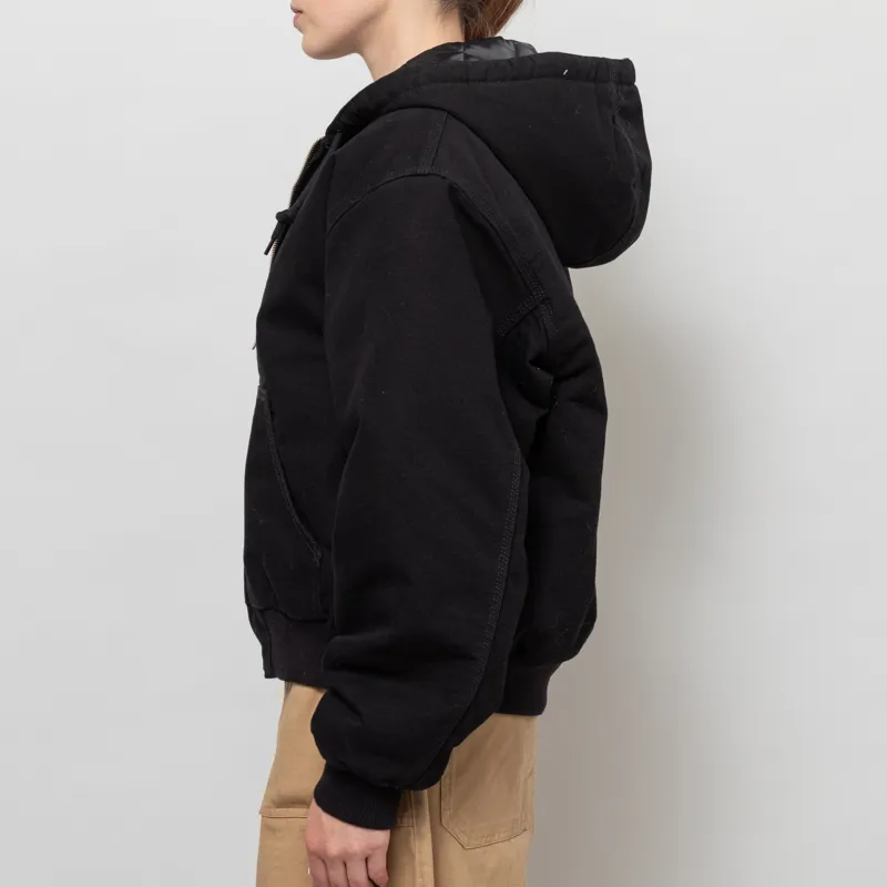 Carhartt WIP Womens OG Active Jacket Black Rinsed-2