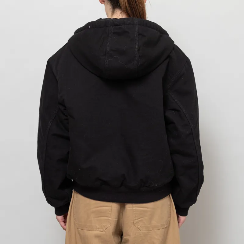 Carhartt WIP Womens OG Active Jacket Black Rinsed-3