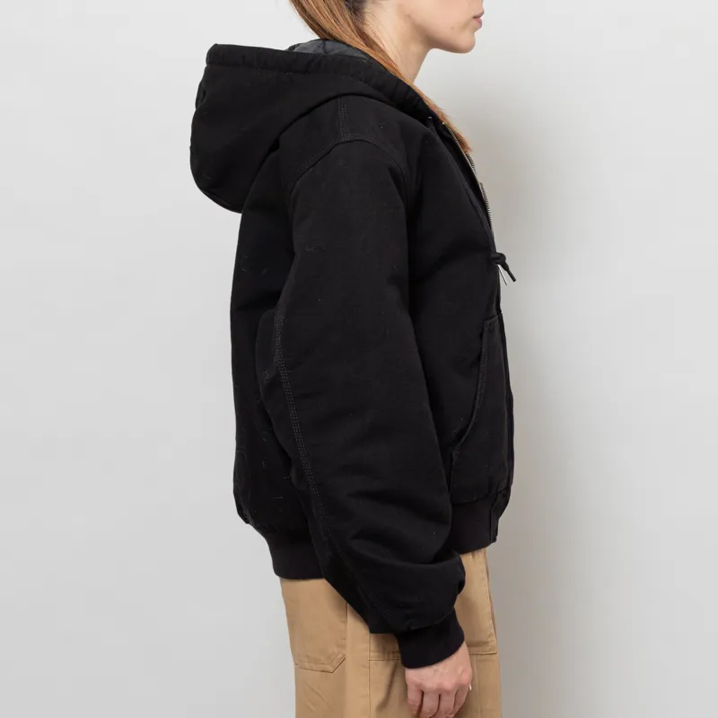 Carhartt WIP Womens OG Active Jacket Black Rinsed-4